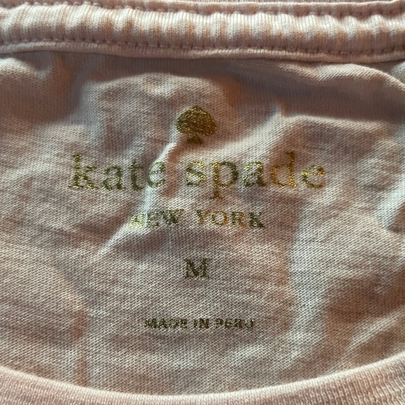 kate spade Pink Graphic Short Sleeve Tee - Glitter Lettering - Picture 4 of 4